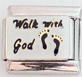 Italian charms (Fits Nomination) - Walk with God