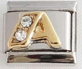 Italian charms (Fits Nomination) - CZ Letter A