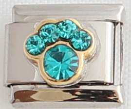 Italian charms (Fits Nomination) - Paw Birthstone December