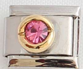 Italian charms (Fits Nomination) - Round Birthstone October
