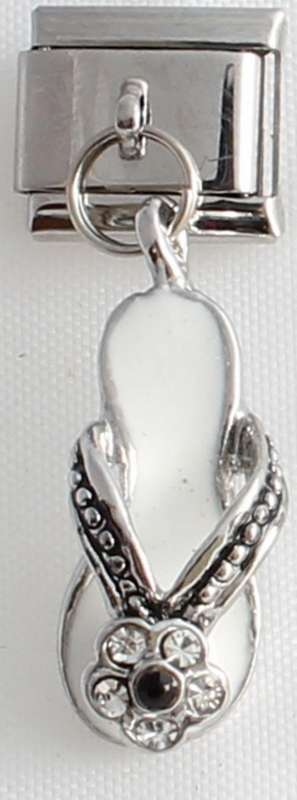 Italian charms (Fits Nomination) - Dangle White Sandal