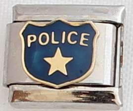 *CHRISTMAS SPECIAL* -Italian charms - Police badge (Fits Nomination)