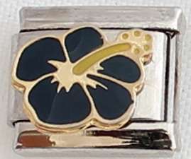 *SEPTEMBER SPECIAL* - Italian charms - Black Hibiscus