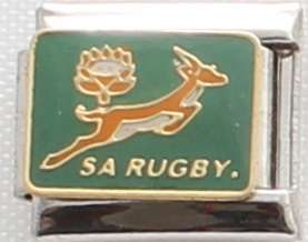 Italian charms - Springbok Rugby (Fits Nomination)