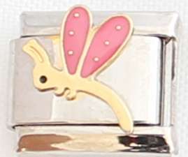 Italian charms (Fits Nomination) - Pink Dragonfly