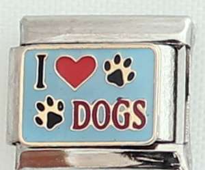 **June Special - Italian charms - I love dogs (Fits Nomination)