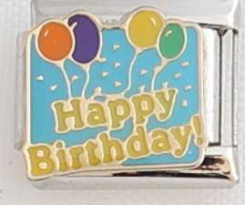 Italian charms (Fits Nomination) - Happy Birthday