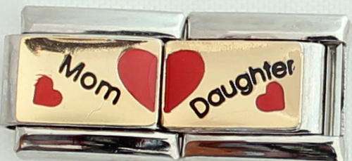 Italian charms (Fits Nomination) - Mom Daughter (Double)