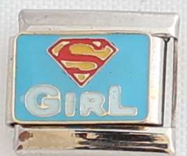 *CHRISTMAS SPECIAL* -Italian charms - Super Girl (Fits Nomination)