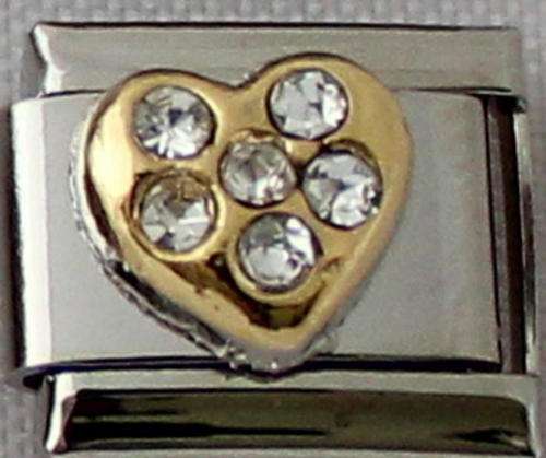 Italian charms (Fits Nomination) - CZ Heart