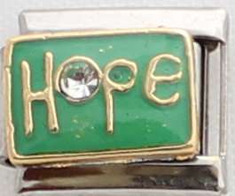 Italian charms (Fits Nomination) - Hope with stone