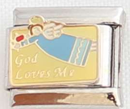 Italian charms - God Loves me (Fits Nomination)