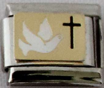 *SPECIAL* Italian charms - Dove and Cross (Fits Nomination)