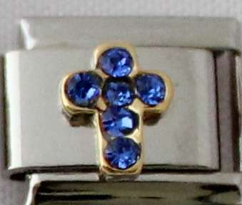 Italian charms (Fits Nomination) - CZ Blue Cross