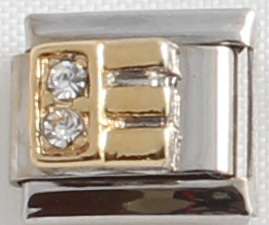 Italian charms (Fits Nomination) - CZ Letter E
