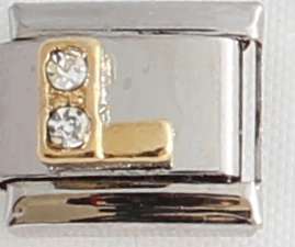 Italian charms (Fits Nomination) - CZ Letter L