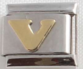 *SPECIAL* Italian charms - Letter V (Fits Nomination)
