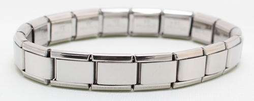Italian charms (Fits Nomination) - 18 Link Matte Starter Bracelet