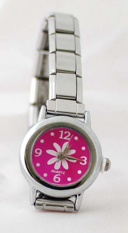 Pink Italian Charm watch & 4 charms of your choice