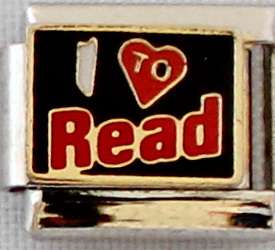 Italian charms - I love to read (Fits Nomination)