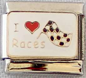 Italian charms - I love races (Fits Nomination)