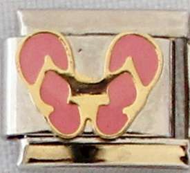 *SPECIAL* Italian charms - pink sandals (Fits Nomination)