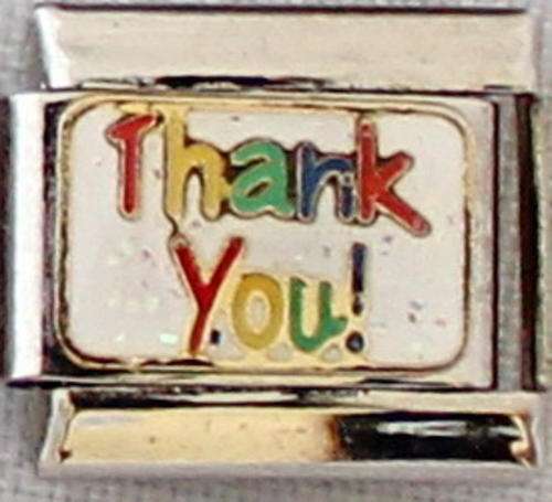 Italian charms - Thank you! (Fits Nomination)