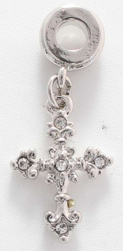 **Christmas Special** New Pandora style/European Charm - Dangle Cross Metal Charm