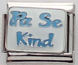 *CHRISTMAS SPECIAL* -Italian charms - Pa se Kind (Blue) (Fits Nomination)