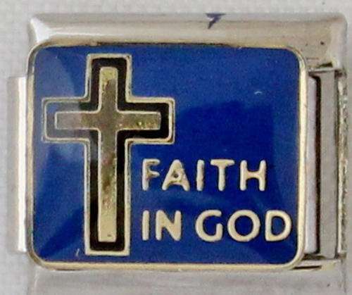 **Christmas Special** Italian charms - Faith in God (Fits Nomination)