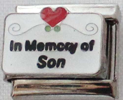 *Easter Special* - Italian charms - In Memory of Son (Fits Nomination)