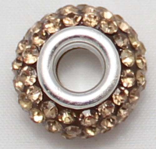 New Pandora style/European - CZ Bead Gold