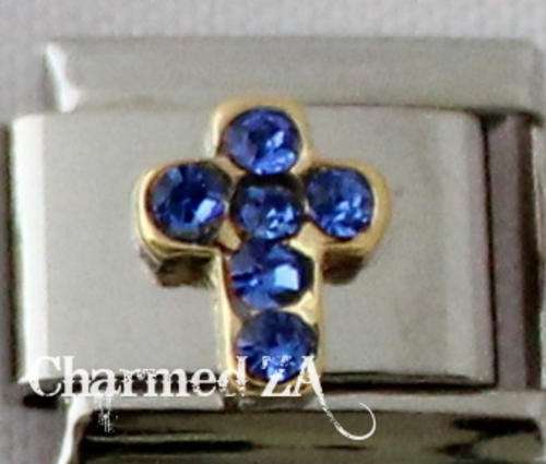 Italian charms - Cross Birthstone September (Fits Nomination)