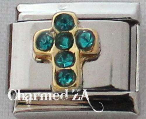 Italian charms - Cross Birthstone December (Fits Nomination)