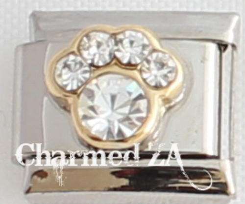 Italian charms - Paw Birthstone April (Fits Nomination)