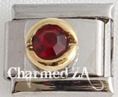 *Christmas Special* Italian charms - Round Birthstone January (Fits Nomination)