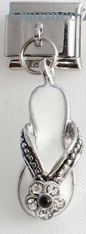 Italian charms - Dangle White Sandal (Fits Nomination)