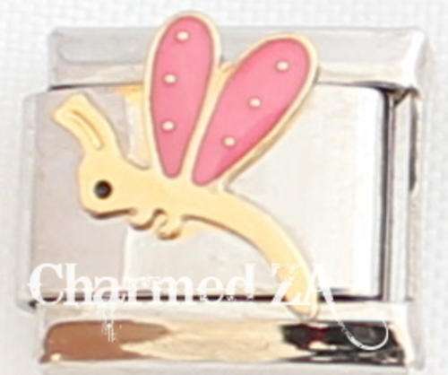 Italian charms - Pink Dragonfly (Fits Nomination)