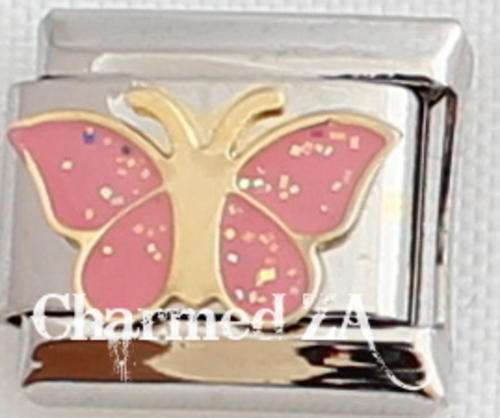 Italian charms - Pink Butterfly (Fits Nomination)