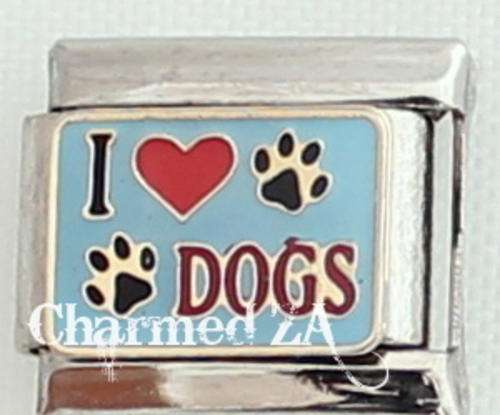 Italian charms - I love dogs (Fits Nomination)