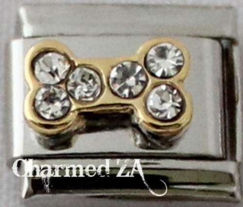 Italian charms - CZ Bone (Fits Nomination)