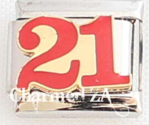 Italian charms - Number 21 (Fits Nomination)