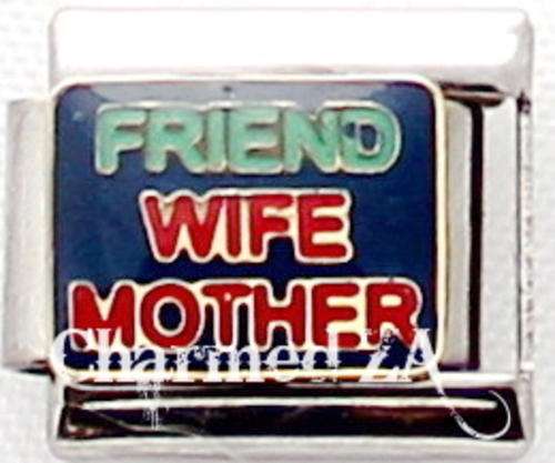 *Christmas Special* Italian charms - Friend wife mother (Fits Nomination)