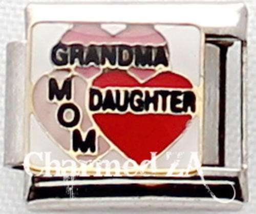 **Christmas Special - Italian charms - Grandma Mom Daughter (Fits Nomination)