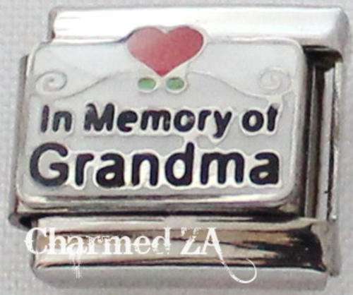 *Christmas Special* Italian charms - In Memory of Grandma (Fits Nomination)