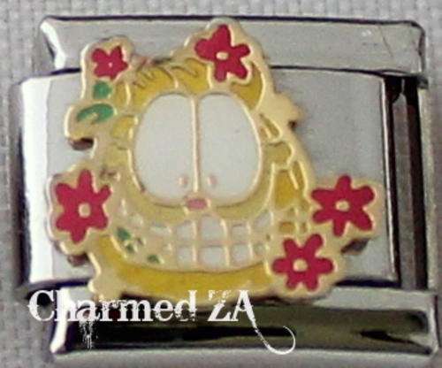 *Christmas Special* Italian charms - Garfield Flowers (Fits Nomination)