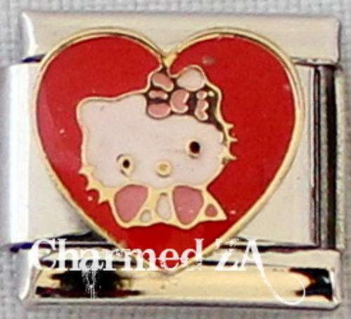 Italian charms - Hello Kitty red heart (Fits Nomination)