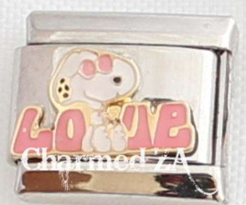 *Christmas Special* Italian charms - Snoopy Love (Fits Nomination)