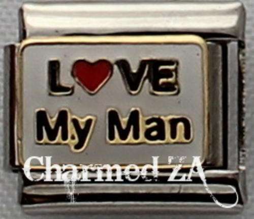 **Christmas Special - Italian charms - Love my Man (Fits Nomination)