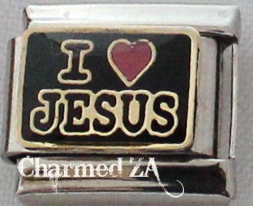 Italian charms - I Love Jeus Black (Fits Nomination)
